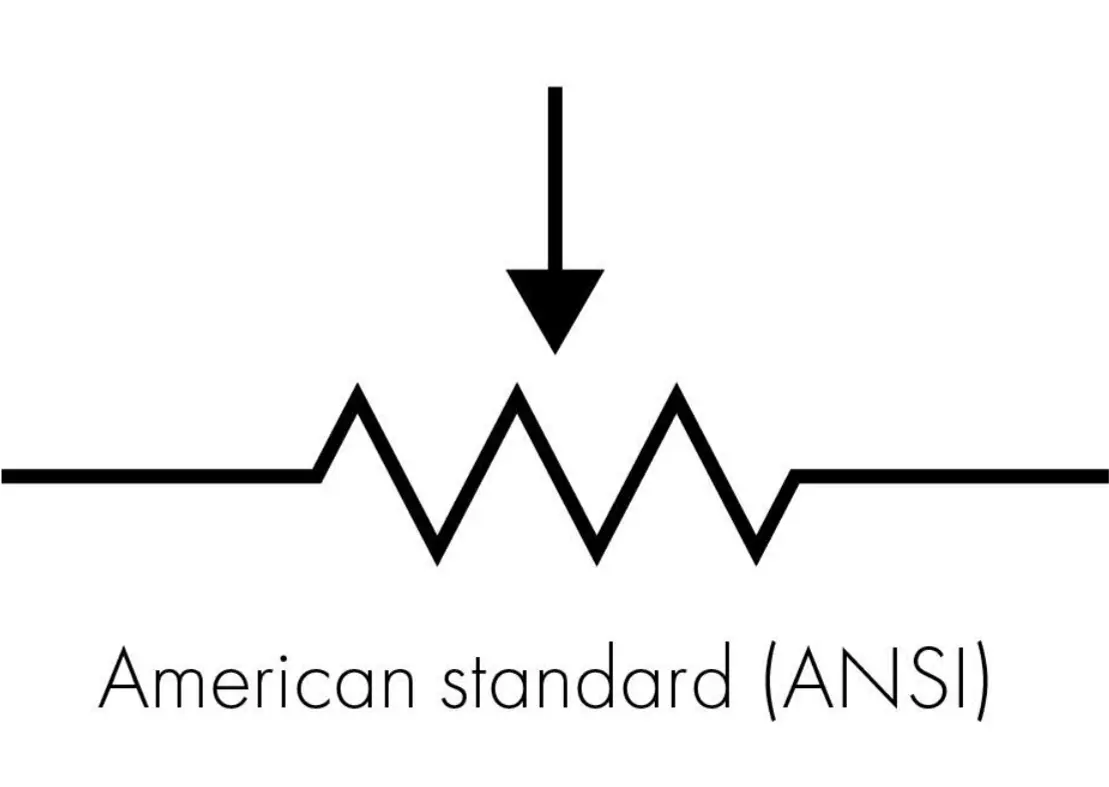 Potentiometer symbol american standard