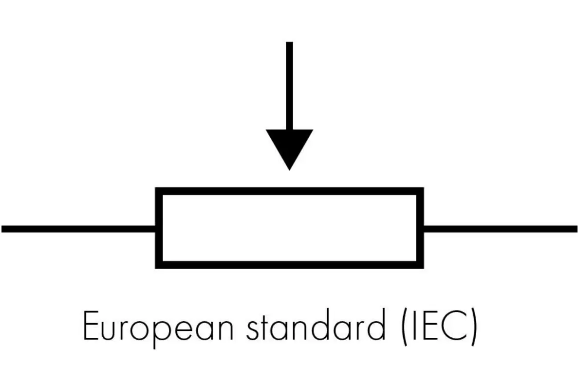 Potentiometer symbol european standard